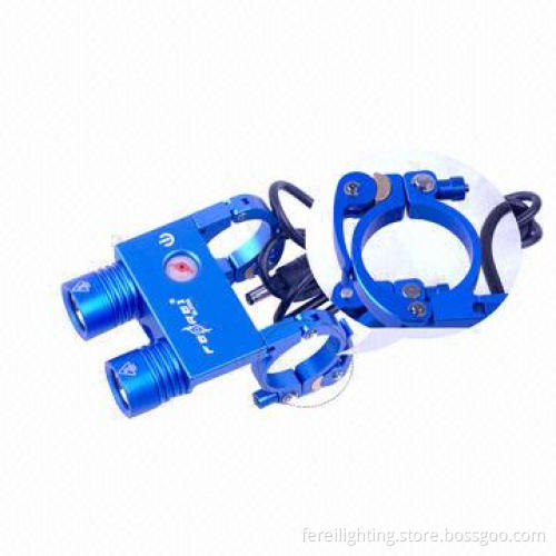 Cree LED Twin Head Mountain Bike Lamp with Quick Release Holder, Easy Assembly, 4 Colors Available